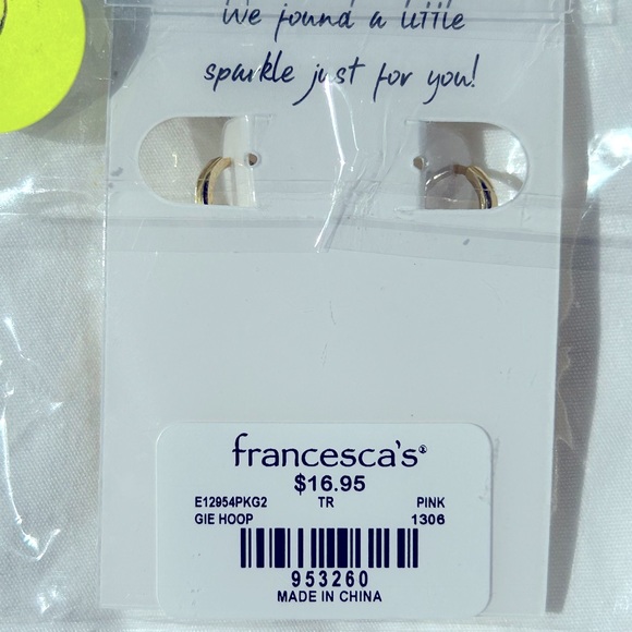 Gemma Enamel Mushroom Huggie Hoop Earrings - Picture 2 of 2